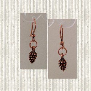NEW! Copper Pinecone Fall earrings #7